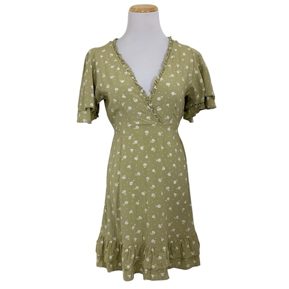 Billabong X The Salty Blonde In Bloom Dress Floral Calico Ruffle Beachy Boho - Picture 3 of 16